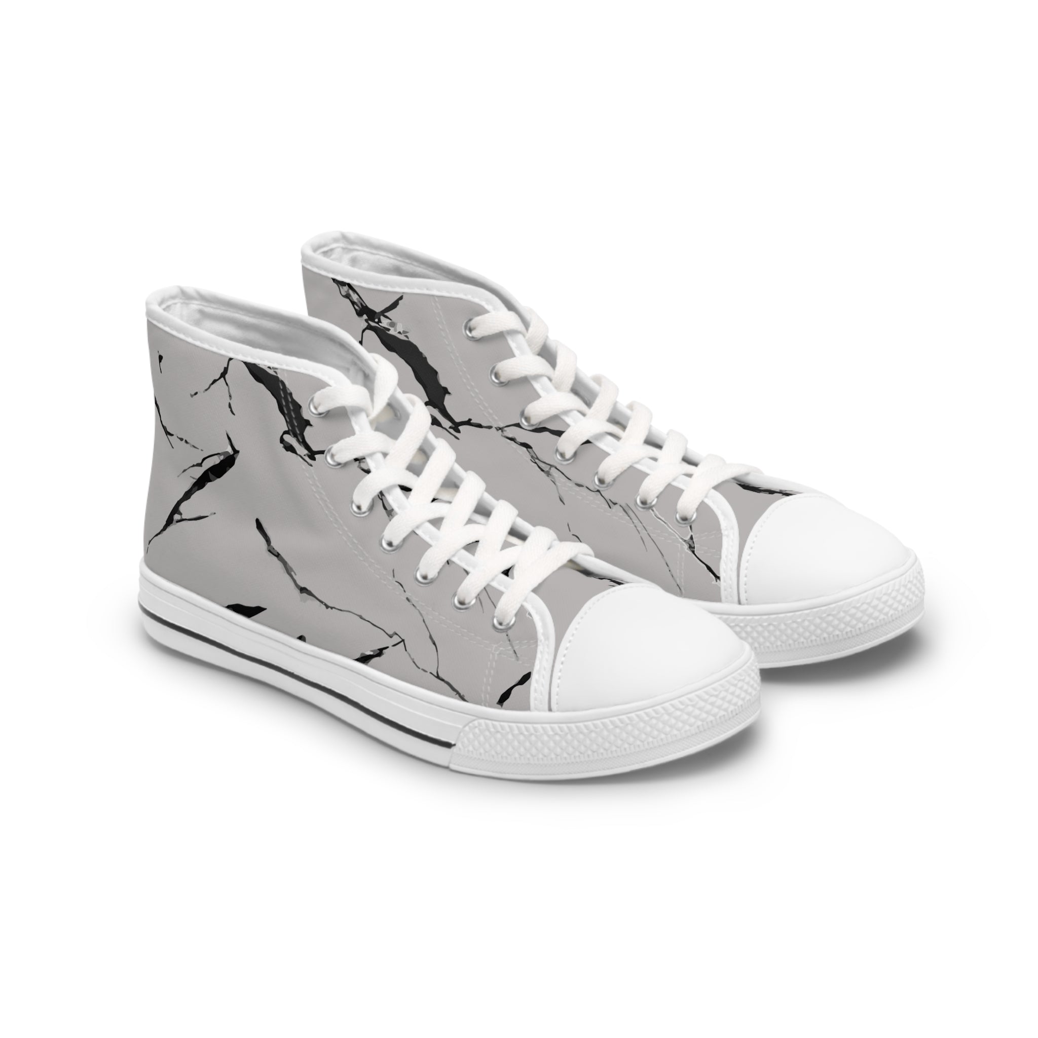 Stylish Marble-Print High Top Sneakers for Trendy Women